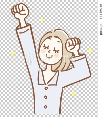 Illustration of a woman who wakes up comfortably Illustration of a woman who wakes up comfortably 54416046