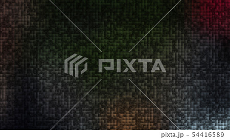 CGアブストラクト　サイケデリックな背景素材　緑色と黒色 54416589