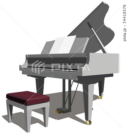 ベクター イラスト デザイン Cg Ai 楽器 グランドピアノ 音楽 コンサート 背景透明のイラスト素材 54418376 Pixta