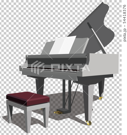 ベクター イラスト デザイン Cg Ai 楽器 グランドピアノ 音楽 コンサート 背景透明のイラスト素材