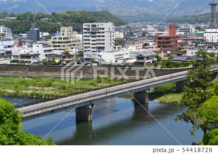 熊本　人吉城からの人吉市街の景観 54418726