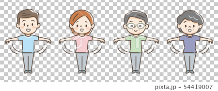 People who shake hands and exercise People who shake hands and exercise 54419007