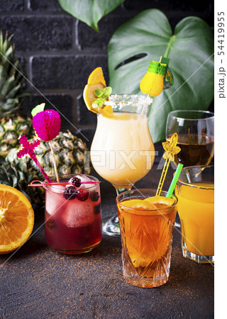 Set of different summer cocktails Set of different summer cocktails 54419955