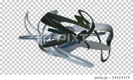 String composed of dots distorted on a CG... - Stock Illustration ...