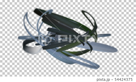 String composed of dots distorted on a CG... - Stock Illustration ...