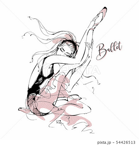 Ballerina. Dancer. Ballet. Graphics. Girl. Vector 54426513