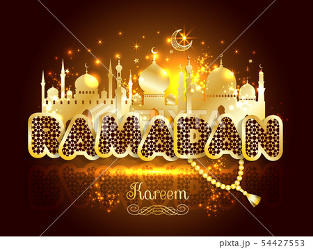 Ramadan greeting card. 54427553