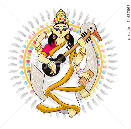 Indian god vector hinduism godhead of goddess and godlike idol Ganesha in India illustration set of 54427668