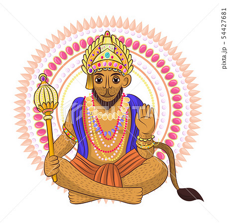 Indian god vector hinduism godhead of goddess and godlike idol Ganesha in India illustration set of 54427681
