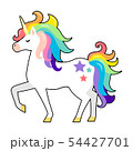 Cute unicorn with rainbow hair. Vector cartoon character illustration. Design for child card, t 54427701