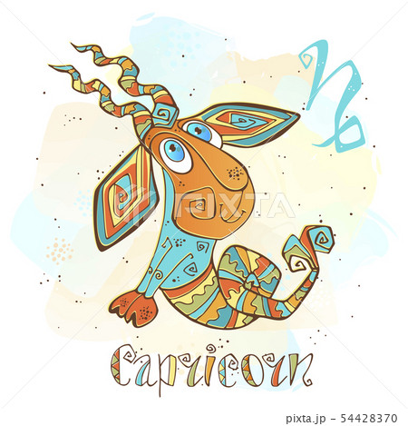 Children's horoscope icon. Zodiac for kids. 54428370