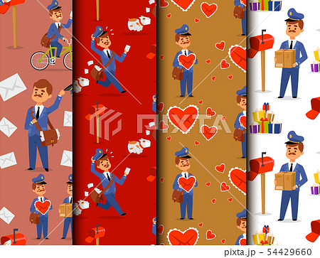 Postman delivery man character vector courier occupation carrier package mail shipping deliver Postman delivery man character vector courier occupation carrier package mail shipping deliver 54429660