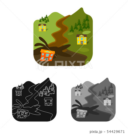 Isolated object of weather and distress sign. Set of weather and crash stock vector illustration. 54429671