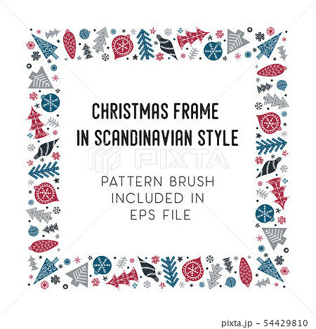 Christmas frame and brush with corner tiles Christmas frame and brush with corner tiles 54429810