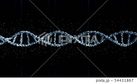 Blue DNA molecule model. 3D rendering Blue DNA molecule model. 3D rendering 54431867