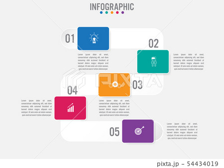 Business infographic template with rectangular Business infographic template with rectangular 54434019