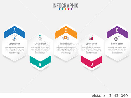 Business infographic labels template 54434040