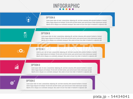 Business infographic labels template 54434041