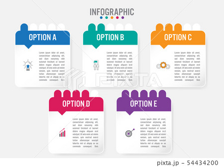 Business infographic labels template 54434200