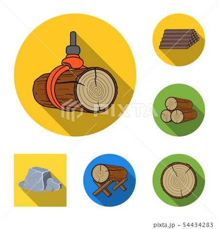 Vector design of material and cement sign. Collection of material and house stock symbol for web. 54434283