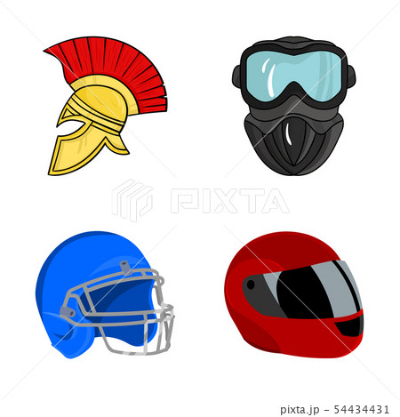Vector design of helmet and sport icon. Collection of helmet and moto vector icon for stock. 54434431