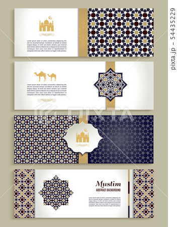 Banners set of ethnic design. Religion abstract Banners set of ethnic design. Religion abstract 54435229