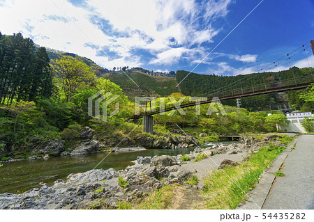 新緑の御岳渓谷　杣の小橋 54435282