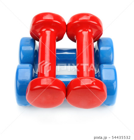 Dumbbells isolated on white background. Sports 54435532