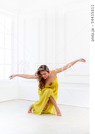 Female dancer isolated on white 54435811