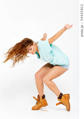 Female dancer isolated on white Female dancer isolated on white 54435812
