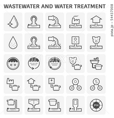 wastewater water treatment icon 54437008