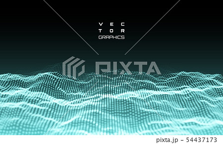 Abstract digital 3d wireframe tech landscape background Abstract digital 3d wireframe tech landscape background 54437173