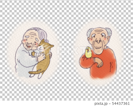 Pet and the elderly 54437361