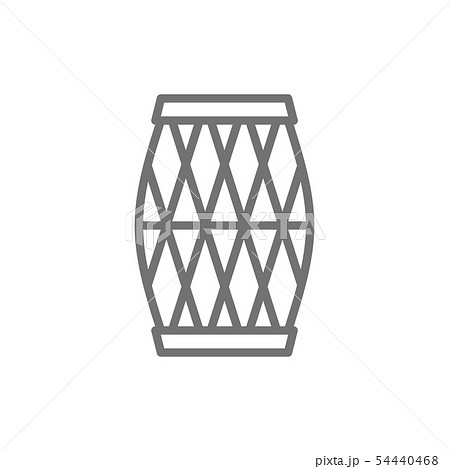 Indian musical drum, Mridangam, Dholak line icon. 54440468