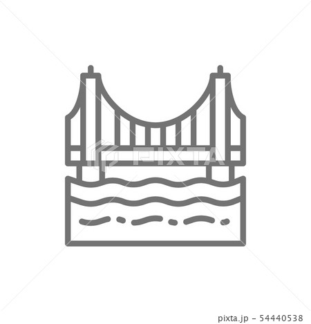Golden Gate Bridge, San Francisco, USA line icon. 54440538
