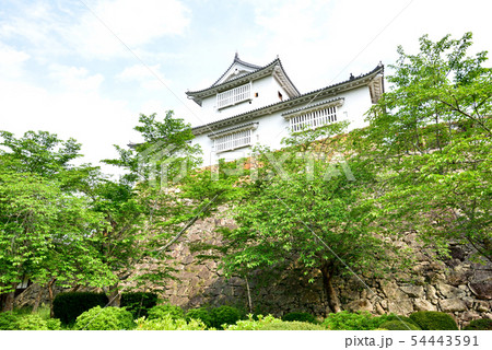 津山城備中櫓 津山城 日本100名城 鶴山城 鶴山公園 岡山県津山市 の写真素材