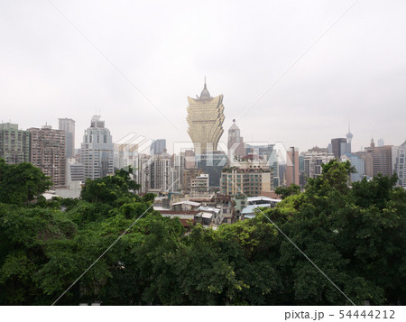 中華人民共和国　マカオ特別行政区　モンテの砦より展望/聖ポール天主堂跡 54444212