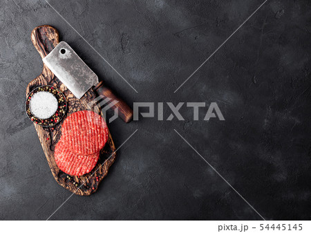 Fresh raw minced homemade farmers grill beef 54445145