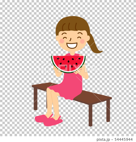 Watermelon half moon girl pink dress curb Watermelon half moon girl pink dress curb 54445944