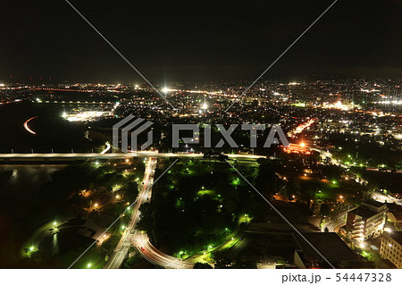 群馬県庁舎からの夜景　北方面 54447328