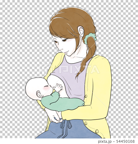 母乳喂養的婦女和嬰兒飲用乳房 54450108