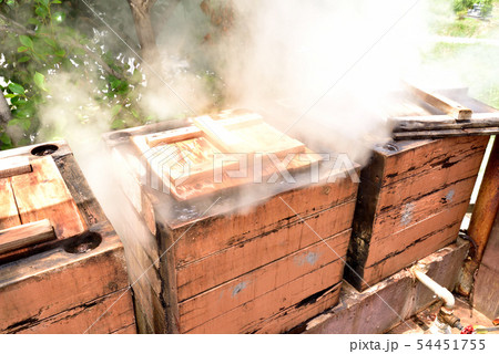 地獄蒸し器 蒸し場 蒸し釜 わいた温泉郷 熊本県小国町 地獄蒸し器 蒸し場 蒸し釜 わいた温泉郷 熊本県小国町 54451755