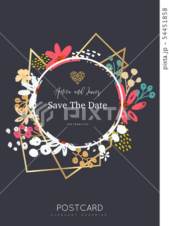 Card with flowers Card with flowers 54451858