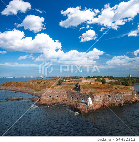 Scenic summer aerial view of Suomenlinna 54452312