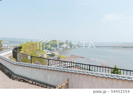 大分県杵築市 一松邸からの眺め 杵築城 大分県杵築市 一松邸からの眺め 杵築城 54452554