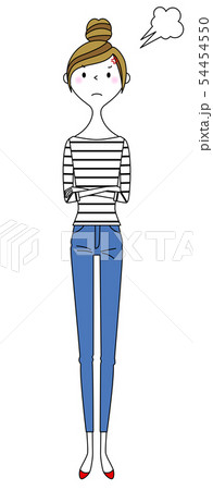 若い女性　ママ　怒る 54454550