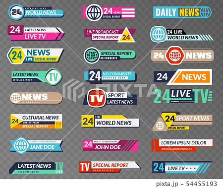 Tv Banners Broadcasting Graphic Interface Tv のイラスト素材