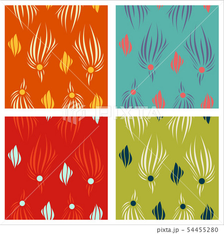 Tribal hand drawn background, ethnic pattern set. Boho seamless texture. Ethnic background with 54455280