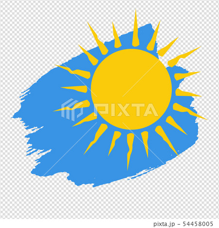 Banner Yellow Sun Blob Isolated Transparent 54458005