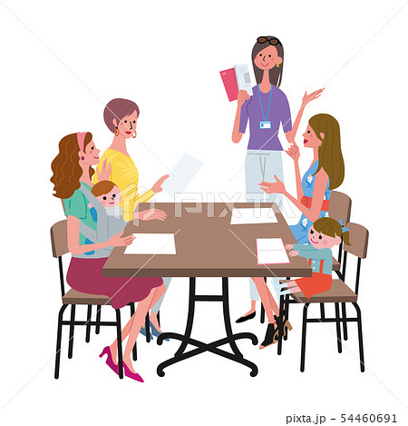 話し合いをする 女性 イラストのイラスト素材